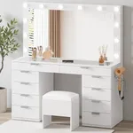 DWVO Vanity Desk Set with Mirror & 