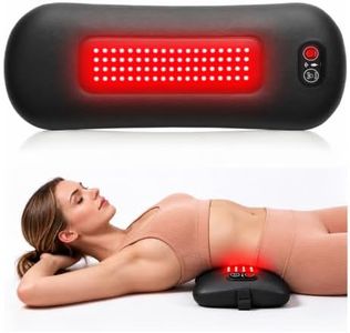 TOOWELL Lumbar Support Pillow - Cordless Lower Back Massager with Red Light