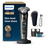 Philips Shaver i9000, Wet & Dry Electric Shaver, Dark Slate, with Skin IQ Technology, Triple Lift & Cut System, 360 Rotating Dual SteelPrecision Blades, Model X9002/30