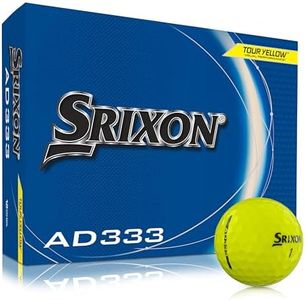 Srixon AD333 11 - High-Performance Distance and Speed Golf Balls - Low Compression - for Consistency and Control - Alignment Line - Premium Golf Accessories and Golf Gifts, Yellow