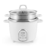 Aroma Housewares NutriWare 14-Cup (Cooked) Digital Rice Cooker and Food Steamer, White