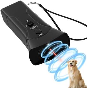 Anti Barking Device, 2 Modes Dog Barking Deterrent Devices, 25FT Handheld Stop Dog Barking Ultrasonic Bark Stopper LED Indoor Outdoor Bark Control for Small Medium Large Dogs Anti Bark Training Tool