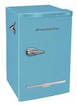 Frigidaire EFR376-BLUE 3.2 Cu Ft Blue Retro Bar Fridge with Side Bottle Opener