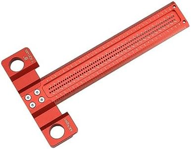AKNgoes Woodworking Scriber T-Square Ruler 8in with Thoughtful Support Lips, Architect Ruler for Carpenter Work, Layout and Measuring Tools