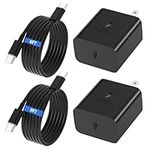 for Samsung Super Fast Charger, 2Pack 45W GaN USB C Charger PPS/PD Fast Charging Block with 9FT/6FT Cable for Samsung Galaxy S23 Ultra/S23/S23+/S22/S22 Ultra/S22+/Note 20/S20/S21/Galaxy Tab S7/S8