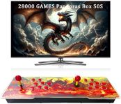 RegiisJoy 28000 Games in 1 Pandora 50S Arcade Game Console Retro Game Machine for PC & Projector & TV, 2-4 Players, 1280X720, 3D Games, Search/Hide/Save/Load/Pause Games, Favorite List