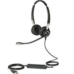 Jabra 2400 II USB Duo CC Wired Headset for Softphone with Noise Cancelling Microphone, Optimized for Unified Communication