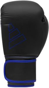 adidas Boxing Gloves - Hybrid 80 - for Boxing, Kickboxing, MMA, Bag, Training & Fitness - Boxing Gloves for Men & Women - Weight (10 oz, Black/Blue)