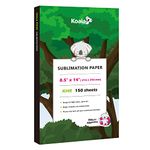 Koala Sublimation Paper 150 sheets 8.5x14 inches for Heat Transfer DIY Gift Compatible with Inkjet Sublimation Printer 105gsm