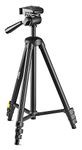 National Geographic Phototripod Kit Small, with Carrying Bag, 3-Way Head, Quick Release, 4-Section Legs Lever Locks, Mid-Level Spreader, Load up 1 kg, Aluminium, NGHPMIDI [Amazon Exclusive] , Black