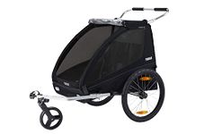 Thule Coaster XT 2-Seat Bicycle Trailer & Stroller, Black, One Size