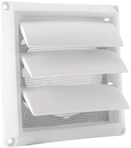 4" Louvered Dryer Vent Cover,White Dryer Exhaust Vents Cover,Ensure Maximum Exhaust Airflow,Easy To Install with 4 Screw,For Dryer vent Hose With 4in Diameter