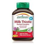 Jamieson Herbal Complex Milk Thistle (Daily Liver Detox) , 30 Count (Pack of 1)