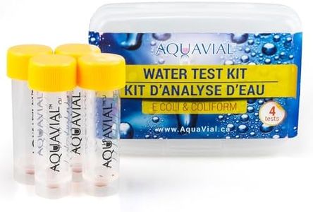 AquaVial Water Test Kit 4 Pack | Water Tester Detect E.Coli and Coliform Bacteria | Spa Hot Tub Pool Well Drinking Water Testing Kit | Professional Test Kit Made in Canada Highly Sensitive