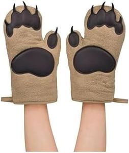Genuine Fred BEAR HANDS Oven Mitts - Quality Cotton with Heat Resistant Silicone - Fun & Function Kitchen Gadgets - Funny White Elephant Gift - Great Gift for Home Cooks, Bakers, & Animal Lovers -