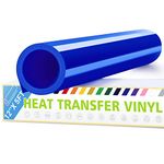 Artcut 12" x 5ft HTV Vinyl Rolls, Heat Transfer Vinyl for Fabric, HTV Vinyl for Shirts, Iron on Vinyl for All Cutter Machine - Easy to Cut for Heat Vinyl Design, Permanent Vinyl (Blue)