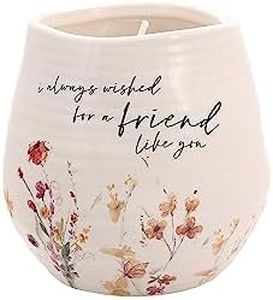 Pavilion - Friend - 8-Ounce Ceramic Candle, Jasmine Scented Candle, Happy Birthday Gifts for Women, Best Friends, BFF, Friendship Gifts for Women, 1 Count, Cream