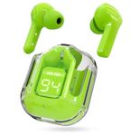 Gizitacore in-Ear Wireless Earbuds, Ultrapods max TWS Bluetooth Earphones with Charging Case and LED Digital Display, Microphone, Works with iPhone Android and Bluetooth Devices (Green)