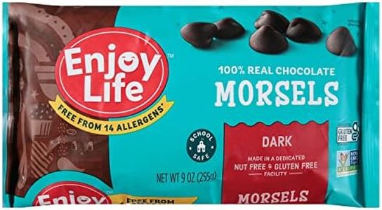 Enjoy Life Baking Dark Chocolate Morsels, Dairy Free , Soy Free, Nut Free, Non GMO, Gluten Free, Vegan Chocolate Chips, 9 oz bag