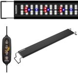 GLOWRIUM Aquarium Light, LED Full Spectrum Freshwater Fish Tank, Daylight/Moonlight Mode and infinitely dimmable, Fish Tank Light with auto-on/Off Timer (18-23 in)