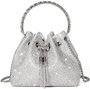 Sweetovo Bling Crystal Rhinestone Purse for Women Sparkly Clutch Handbag Crossbody Bag for Evening Wedding Party Prom