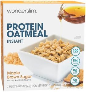 WonderSlim Instant Protein Oatmeal, Maple Brown Sugar, Gluten Free, Low Carb, Low Sugar (7ct)