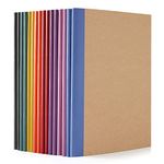 feela 16 Pack Kraft Notebooks A5, 60 Pages Lined Notepad Journal Bulk, Soft Brown Cover Multipack Notebooks for Students Travelers Making Plans, Writing Memos Office School Supplies, 14X21cm