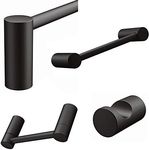 Aviano - Elegant Design 4-Piece Bathroom Hardware Accessory Set (Matte Black)