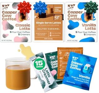 Copper Cow Premium Vietnamese Coffee Variety Pack (15 Coffees & 15 Creamers)| Classic Black, Vanilla, & Salted Caramel Latte | Pour Over Single-Serve Lattes, No Refrigeration Needed, Travel Friendly