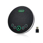 Tenveo Conference Speaker with Microphone, Bluetooth/Wireless/USB omnidirectional Speakerphone Noise Cancelling Conference Call 360° Pickup for OBS Zoom MicroTeams for 10~12 People Online Meeting