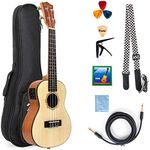 Electric Ukulele Solid Spruce Conce