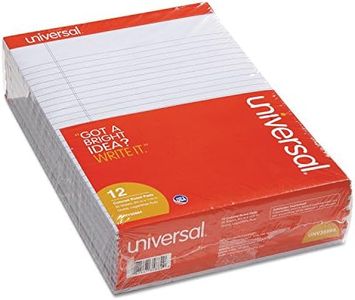 Universal Colored Perforated Ruled Writing Pads, Wide/Legal Rule, 50 Orchid 8.5 X 11 Sheets, Dozen