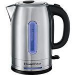 Russell Hobbs Electric Kettle (For Hot Water, Tea or Coffee, 1.7L, Brushed stainless steel, Quiet boil technology, Rapid Boil, Perfect pour) Quiet Boil 26300