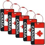 Luggage Tag, 5 Pack Silicone Luggage Tags for Suitcases Baggage Cruise Travel with Name Card Stainless Steel Loop