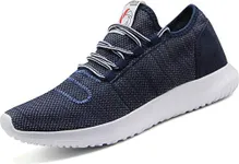 CAMVAVSR Men's Walking Shoes Fashion Slip on Lightweight Breathable Mesh Soft Sole Outdoor Shoes for Men Blue Size 9.5