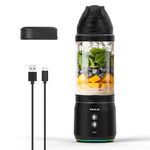 Fridja F500 Portable Blender, Powerful 240W Motor, USB-C Rechargeable, Leakproof & Compact Design, Perfect for Smoothies, Protein Shakes, Travel & Gym, BPA-Free Bottle, 6 Leaf Serrated Blades, 700ml