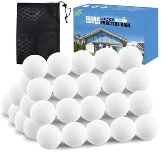 FINGER TEN Golf Practice Balls Foam Colored Value 12 24 50 Pack, Golf Ball Limited Flight for Indoor Outdoor Driving Range Backyard Training (White, 50 Pack)