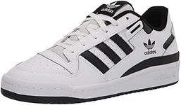 adidas Men's Forum Low Sneaker, White/White/Black, 10.5