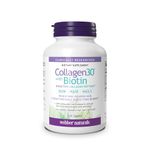 Webber Naturals Collagen30 with Biotin, 2,500 mg of Bioactive Collagen Peptides with 5,000 mcg of Biotin Per Serving, 120 Tablets, For Advanced Nourishment of Skin, Hair and Nails