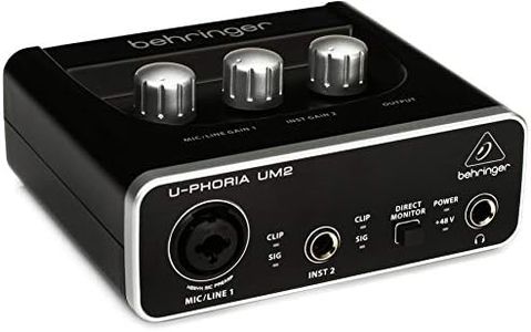 Behringer UM2 U-PHORIA UM2 MIDI Interface, Black