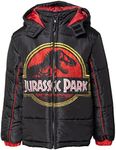 Jurassic Park Little Boys Zip Up Winter Coat Puffer Jacket Black 4