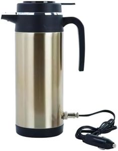 Jalzdieod Auto Shut Off Fast Boiling 1200 ML Travel Electric Kettle Car Truck Water Heater 12V 120W Large Capacity Car Hot Kettle