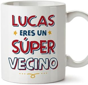 MUGFFINS Tazas Personalizadas para VECINO - En Español - Eres Súper - 11 oz / 330 ml - Regalo personalizable original y divertido