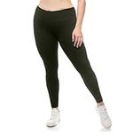 SATINA High Waisted Leggings for Women - Ladies Stretchy Gym and Yoga Leggings, Women's Workout Pants for Comfortable All Day Wear Olive