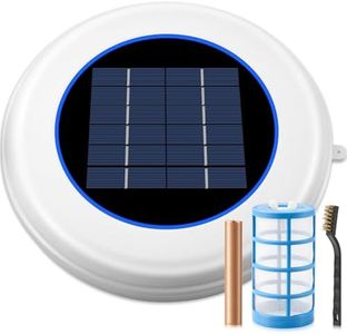 Loninak Solar Pool Ionizer Floating Water Cleaner and Purifier Keeps Water Clear, Chlorine Free and Eco-Friendly, Compatible with Fresh and Salt Water Pools