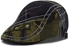 M MOACC Men Beret Hat Cotton Adjustable Newsboy Hats Cabbie Gatsby Cap Driving Flat Caps, Hat-t2-camo Black, One Size