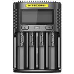 Nitecore UM4 USB Universal 4-Port QC Smart Battery Charger for Li-Ion/Ni-MH/Ni-Cd/IMR 26650 22650 21700 20700 18650 18490 18350 17670 17500 17335 16340 RCR123 14500 10440 AA AAA AAAA C D Batteries