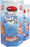 Instant Smile Flex 2pk - Bright White Shade - One Size Fits Most. Fix Your Smile at Home in Minutes! Comfortable Upper Cosmetic Veneer for A Perfect Smile!