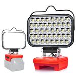 Cordless LED Work Light for Milwaukee 18V M18 Battery, Portable Flashlight Job Site Light Tool for M18, Lamp Flood Light Spotlight for Repairing/Outdoor Camping/Fishing/Emergency (No Battery)