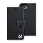 SafeSleeve EMF Protection Anti Radiation Compatible with iPhone 16e Case, RFID EMF Blocking, Card Holder Wallet, Vegan Leather, Adjustable Stand Cell Phone Case (Black)